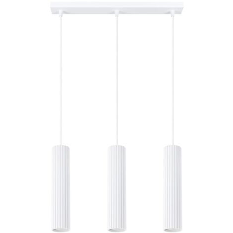 Lámpara colgante Moto blanco, 3 luces
