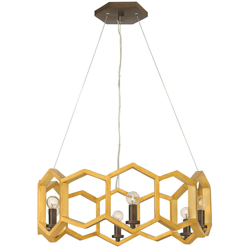 

Elstead Moxie - Lámpara colgante de techo con 6 luces Dorado, E14