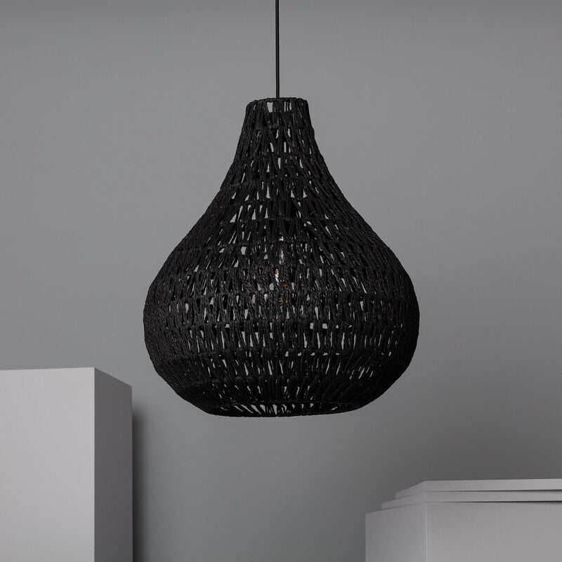 

Lámpara Colgante de Cuerda Mydah Negro - Negro - Iluzzia