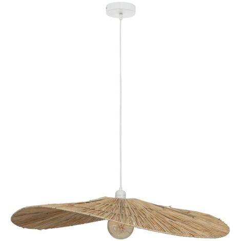 Lámpara colgante Orane rafia beige D78cm - Atmosphera créateur d'intérieur