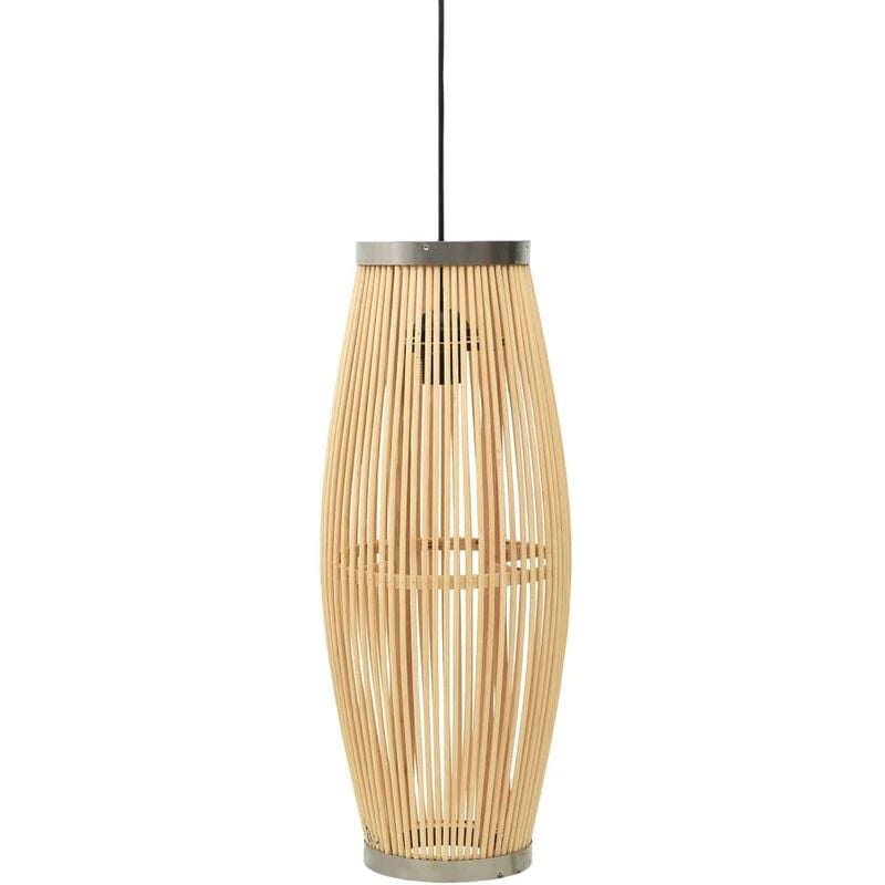

Lámpara colgante ovalada de sauce 40 W E27 25x62 cm