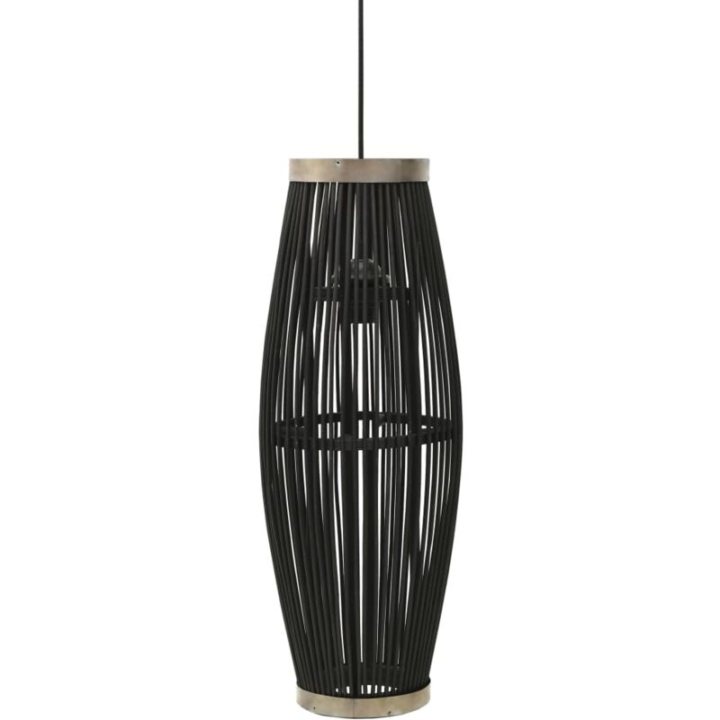 

vidaXL Lámpara colgante ovalada sauce negra 40 W E27 27x68 cm - Negro
