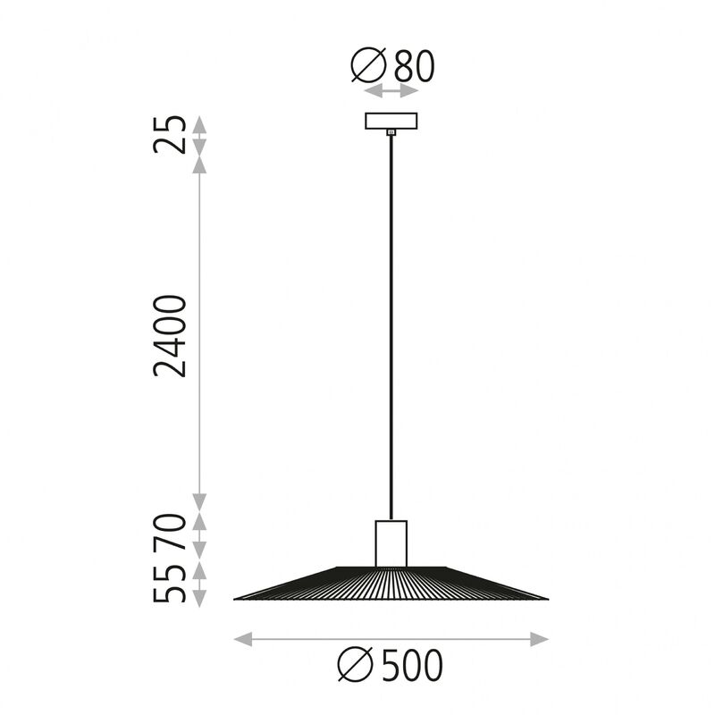 

Lámpara colgante Pamela Negro 1X20W LED E27