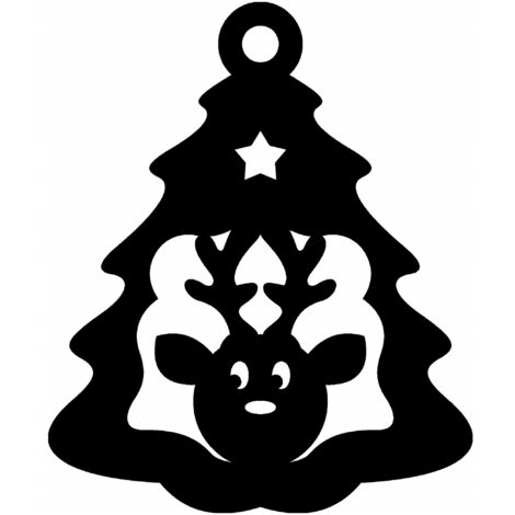Lámpara colgante para árbol de Navidad de 5 £, color negro. Decoración para ventana.
