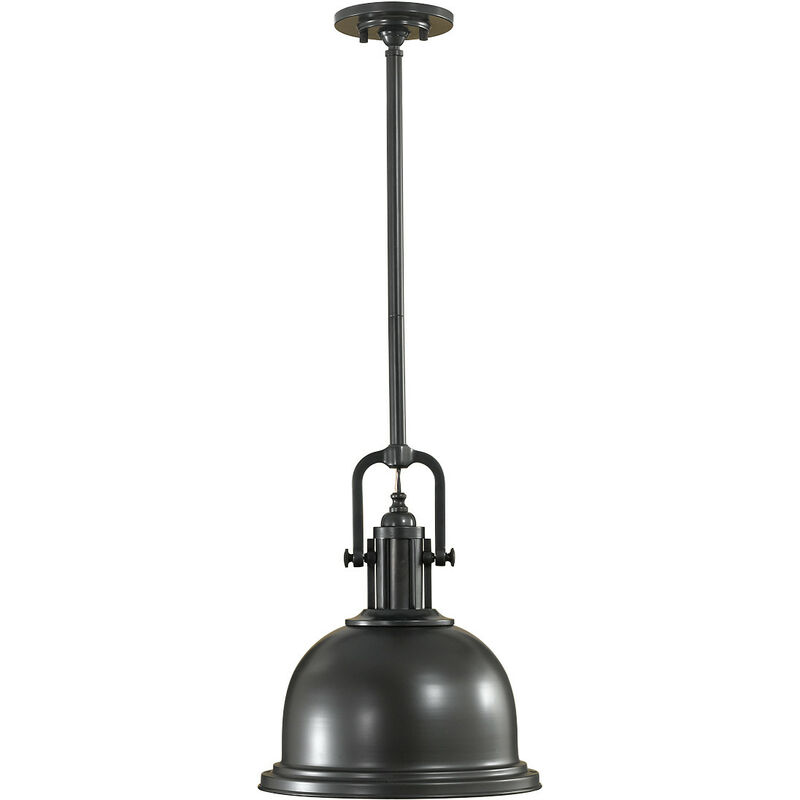 

1 lámpara colgante de techo tipo domo de bronce oscuro, E27 - Elstead