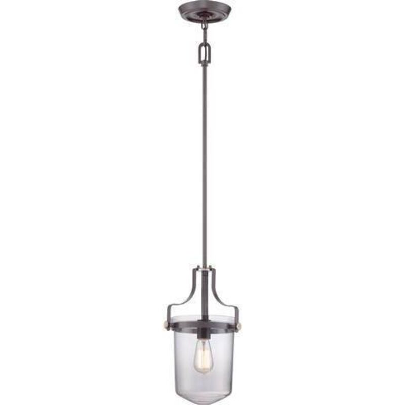 Elstead - Penn Station 1 Light Ceiling Mini Pendel Western Bronze, E27