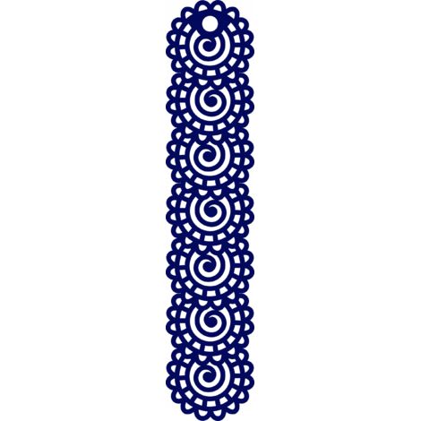 Lámpara colgante perforada A7, azul marino, 18 x 90 cm