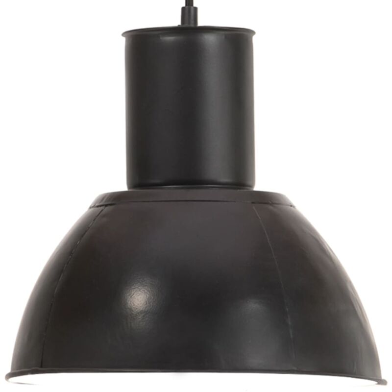 

vidaXL Lámpara colgante redonda negra 25 W 28,5 cm E27 - Negro