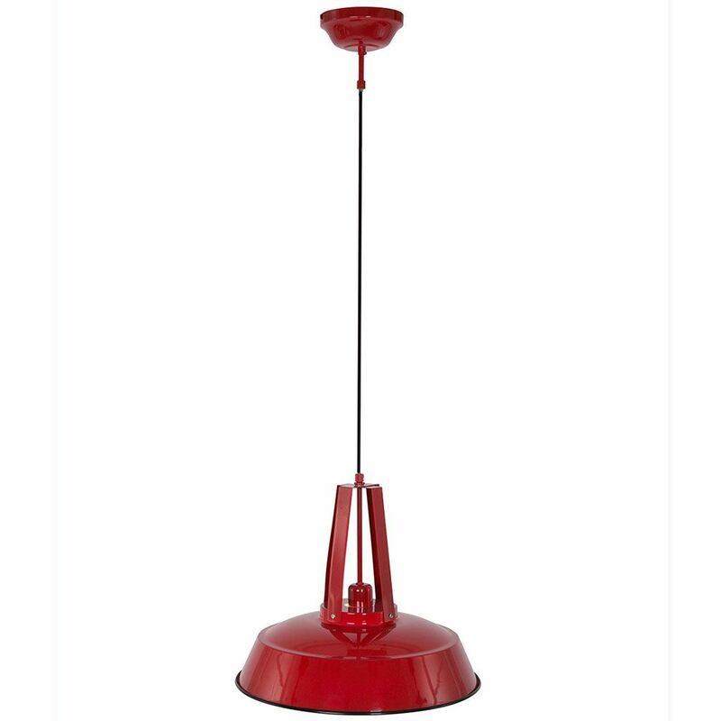 

Lámpara colgante retro, foco de techo, accesorio de iluminación para sala de estar, ajustable en altura, rojo 7704RO