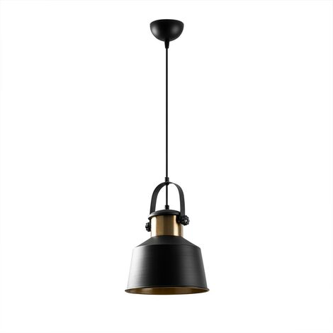Lámpara colgante retro Momo 26 Negro