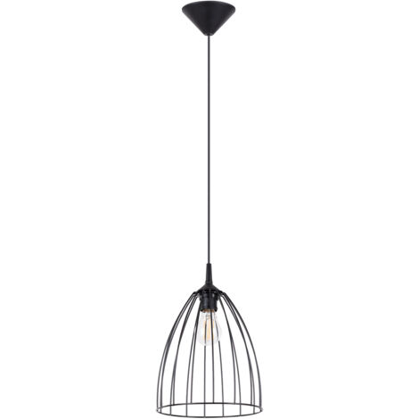 Lámpara colgante Ritz negro acero 1xE27  23cm Sollux