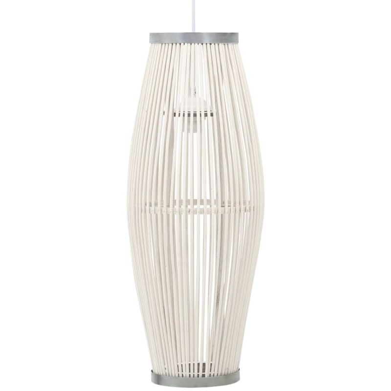 

vidaXL Lámpara colgante sauce blanco 40 W 21x50 cm ovalada E27 - Blanco