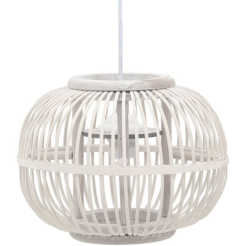

Lámpara colgante sauce blanco 40 W 30x22 cm globo E27