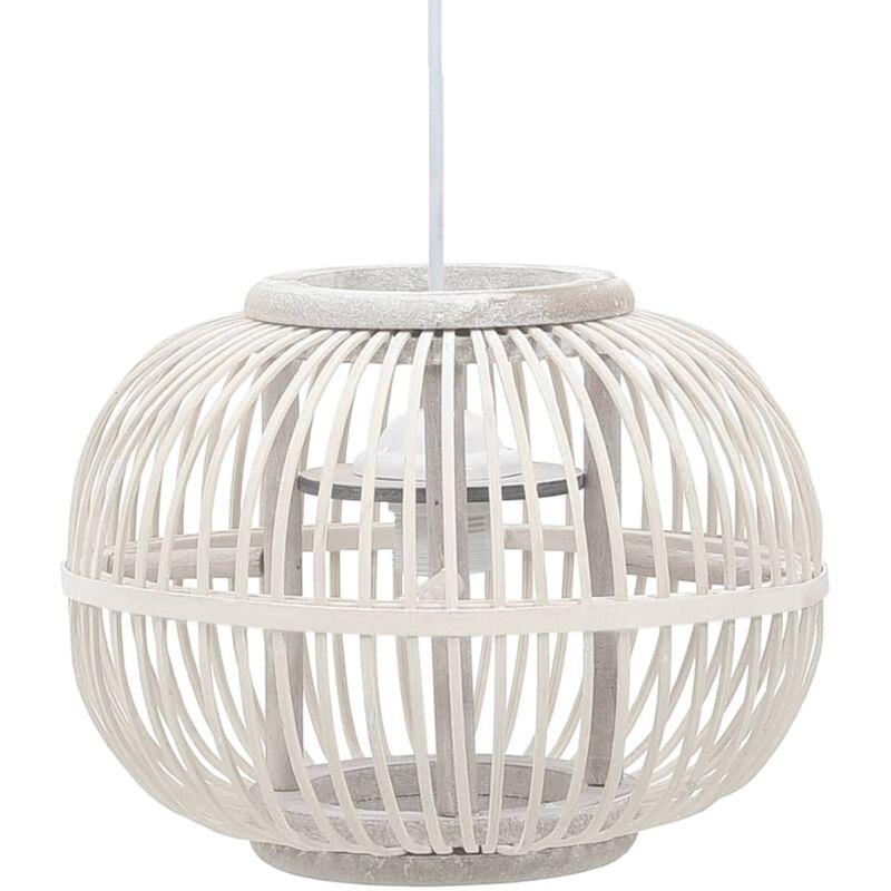

vidaXL Lámpara colgante sauce blanco 40 W 30x22 cm globo E27 - Blanco