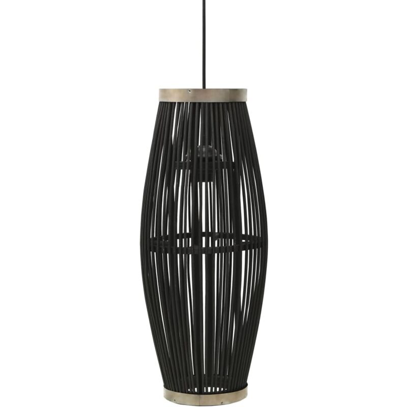 

vidaXL Lámpara colgante sauce negro 40 W 21x50 cm ovalada E27 - Negro