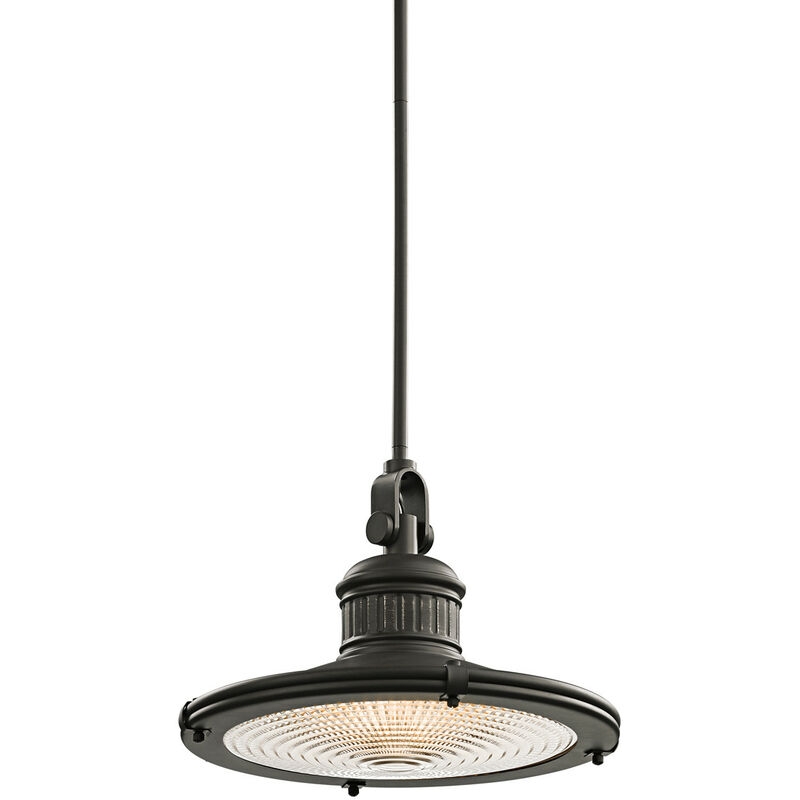 

Sayre - Lámpara colgante de techo tipo domo grande con 1 luz, bronce antiguo, E27 - Elstead