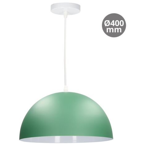 Lámpara colgante Serie Abala E27 Ø400mm Verde menta