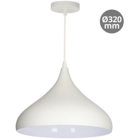 Lámpara colgante Serie Nola E27 Ø320mm Blanco