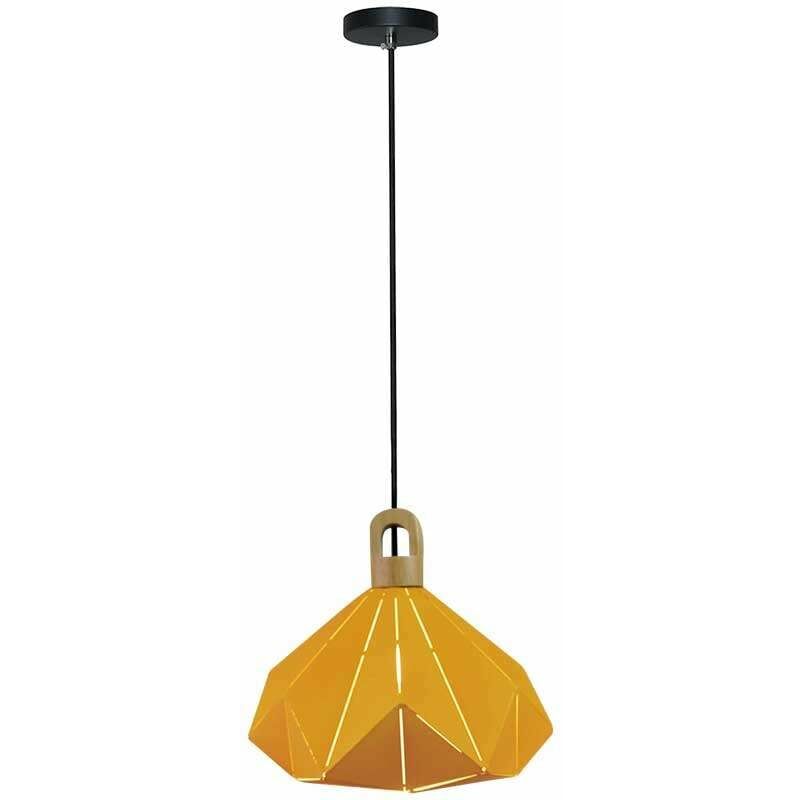 

Lámpara Colgante Serie Prism Wooden Amarillo