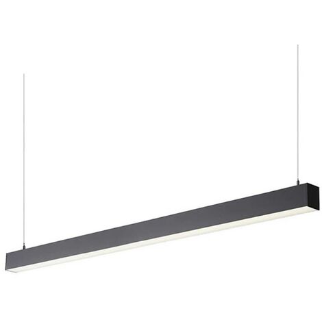 Lámpara colgante SERK LUMILED, 40W, 120cm, superficie/suspendido, negro, Blanco neutro