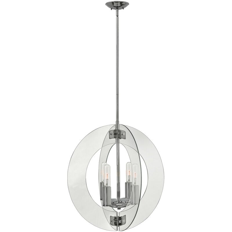 

Lampada a sospensione sferica 4x E27 Cromo lucido Lámpara colgante esférica 4x E27 Cromo pulido