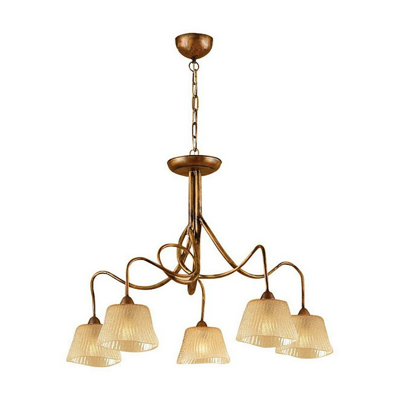 Inspired Mantra Tentacle Lámpara Colgante 5 Luces E14, Oro Rústico