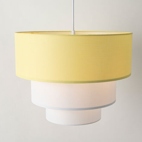 Lámpara colgante textil NIVELA amarillo E27