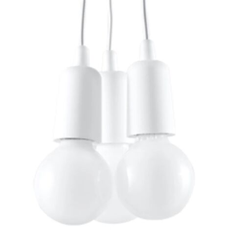 Lámpara colgante Tina blanco, 3 luces
