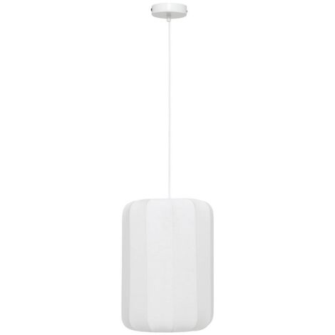 Lámpara colgante Tobie algodón blanco D25cm - Atmosphera créateur d'intérieur