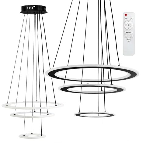 LÁMPARA COLGANTE TOOLIGHT LED G040-3CP BLACK