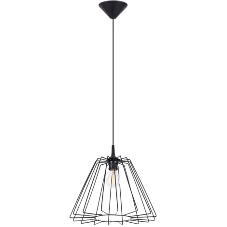 Lámpara colgante Trapo negro acero 1xE27  35cm Sollux