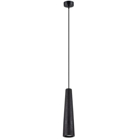 Lámpara colgante Uscuna negro, cemento