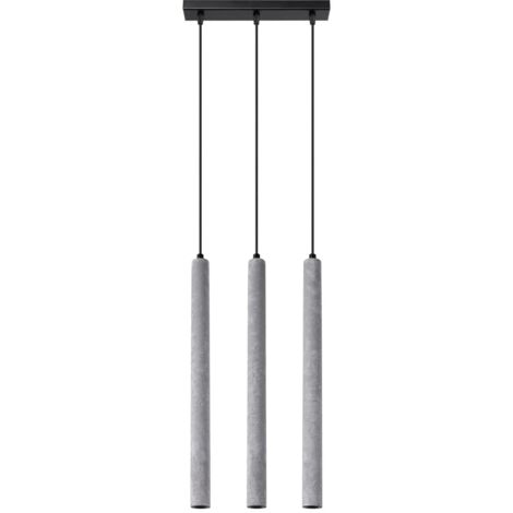 Lámpara colgante Vacu 3 luces , cemento