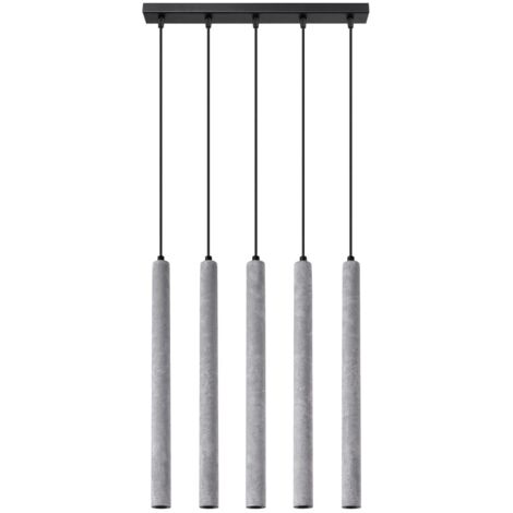 Lámpara colgante Vacu 5 luces , cemento