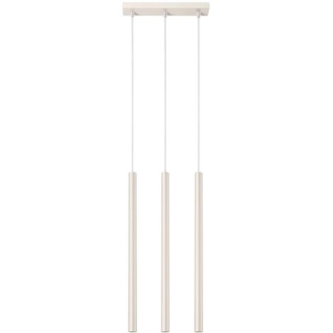 Lámpara colgante Vacu beige, 3 luces