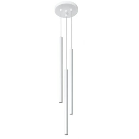 Lámpara colgante Vacu blanco, 3 luces