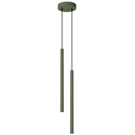 Lámpara colgante Vacu verde , 2 luces