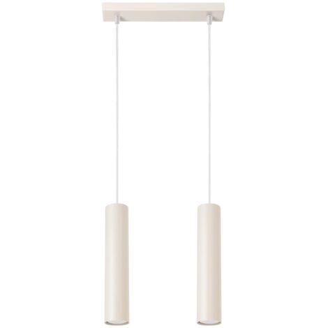 Lámpara colgante Vaza beige, 2 luces