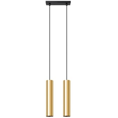 Lámpara colgante Vaza dorado pulido, 2 luces