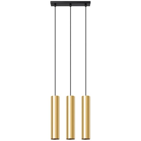 Lámpara colgante Vaza dorado pulido, 3 luces
