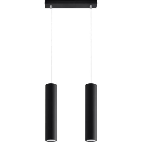 Lámpara colgante Vaza negro, 2 luces