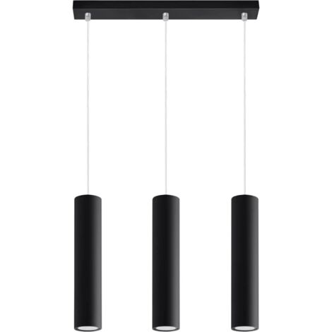 Lámpara colgante Vaza negro, 3 luces