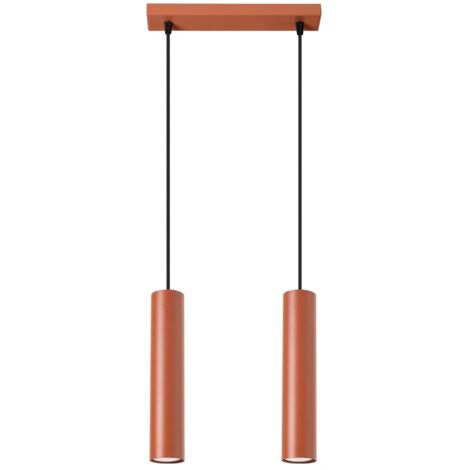Lámpara colgante Vaza rojo, 2 luces