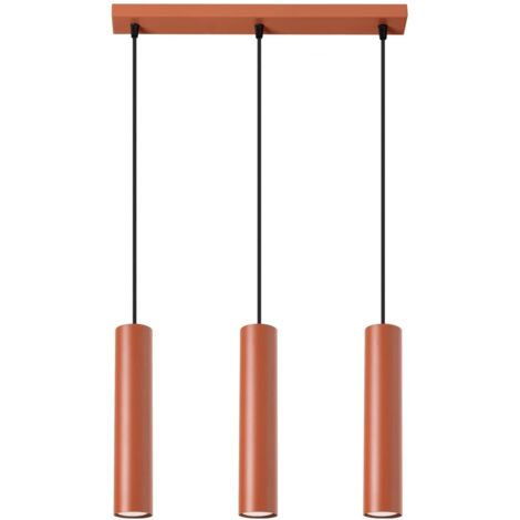 Lámpara colgante Vaza rojo, 3 luces