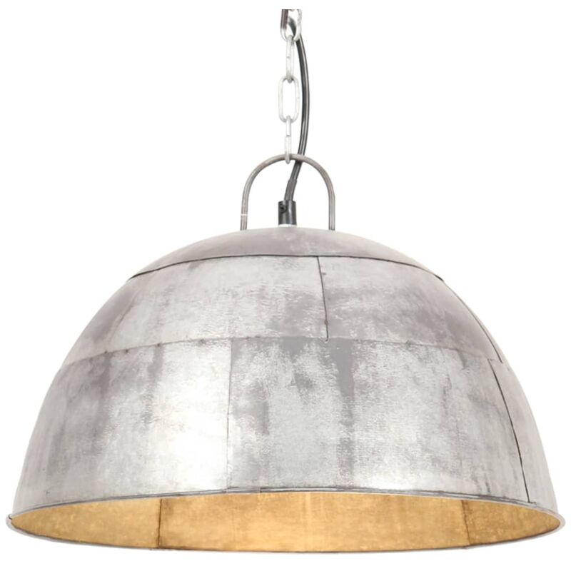 

vidaXL Lámpara colgante vintage 25 W plateada redonda 41 cm E27 - Plateado