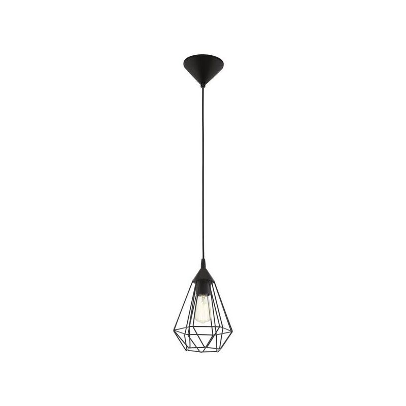 

Lámpara colgante vintage con jaula de metal negro 220-240 V IP20 | negro
