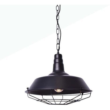 Lámpara Colgante Vintage "ELANIO" - Negro