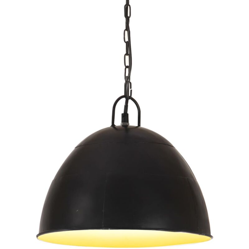 

vidaXL Lámpara colgante vintage redonda 25 W negra 31 cm E27 - Negro