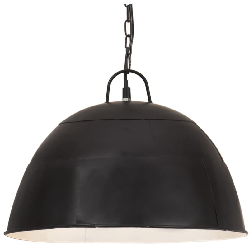 

vidaXL Lámpara colgante vintage redonda 25 W negra 41 cm E27 - Negro