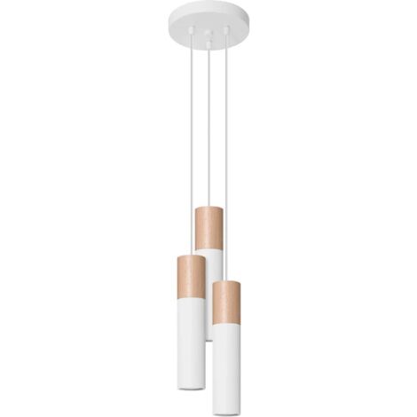 Lámpara colgante Vira blanco, 3 luces